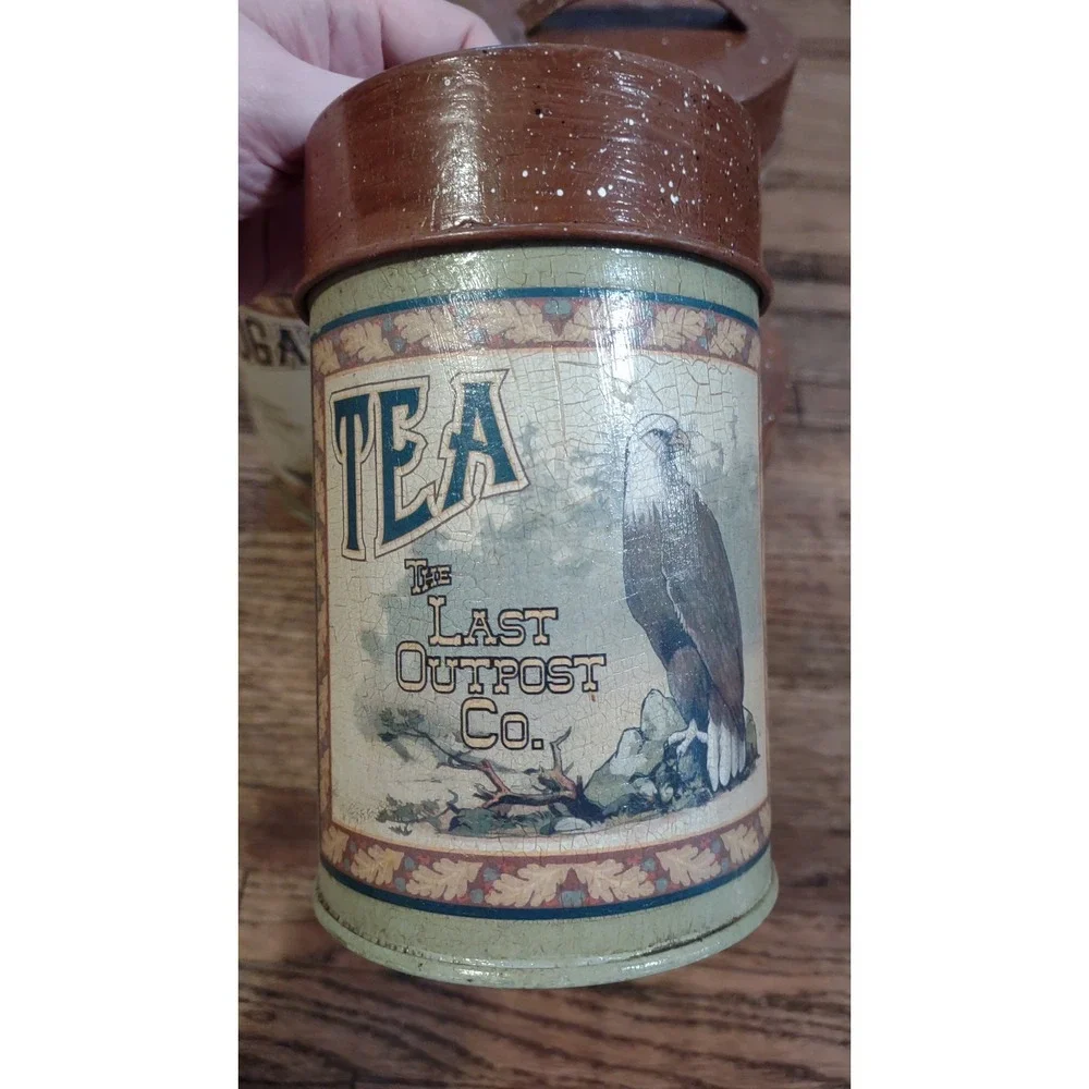 Ohio Wholesale Last Outpost Co Decorative Canister Set Wildlife Rustic Cabin 4pc